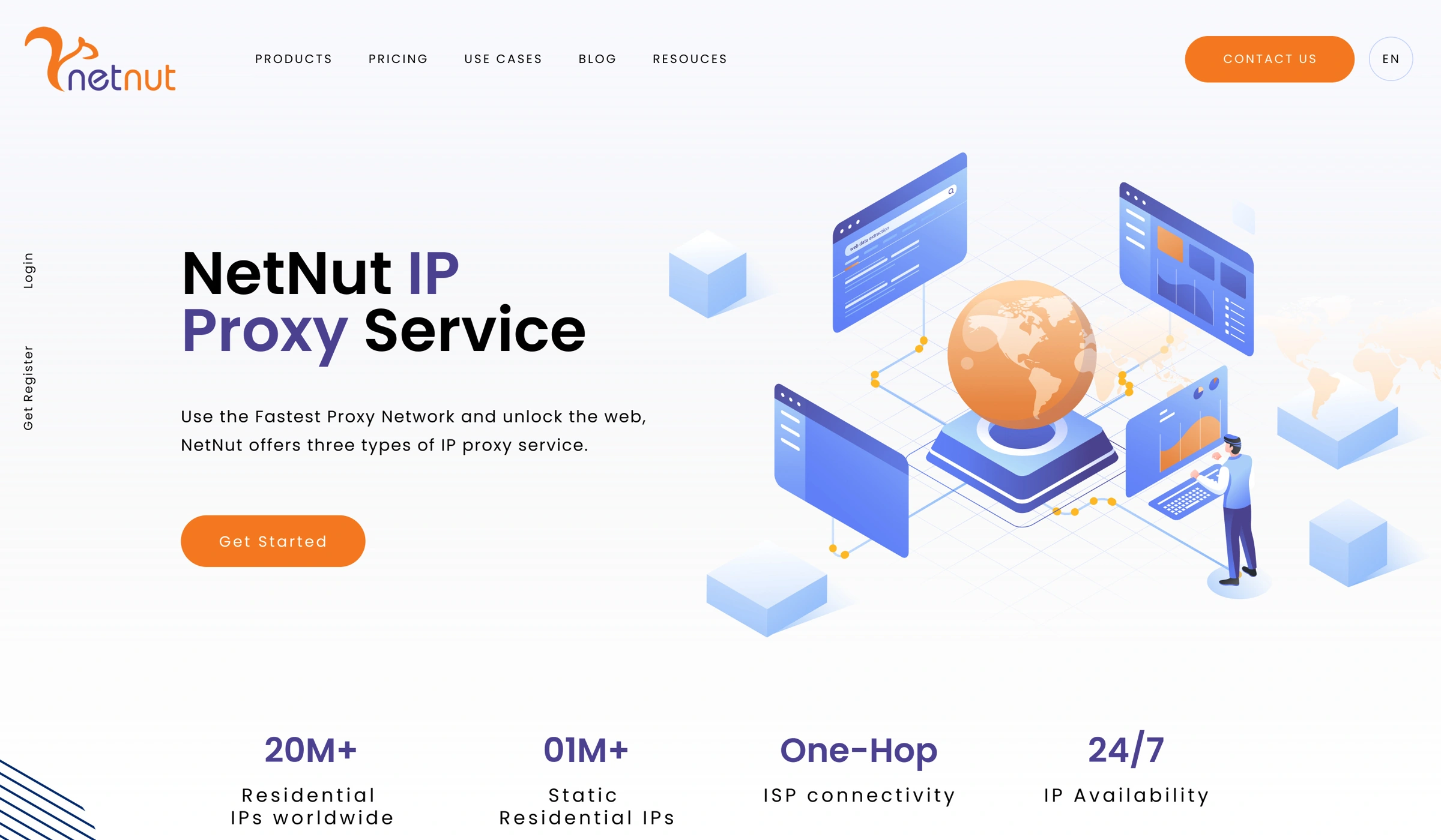 NetNut Proxy Service website hero thumbnail