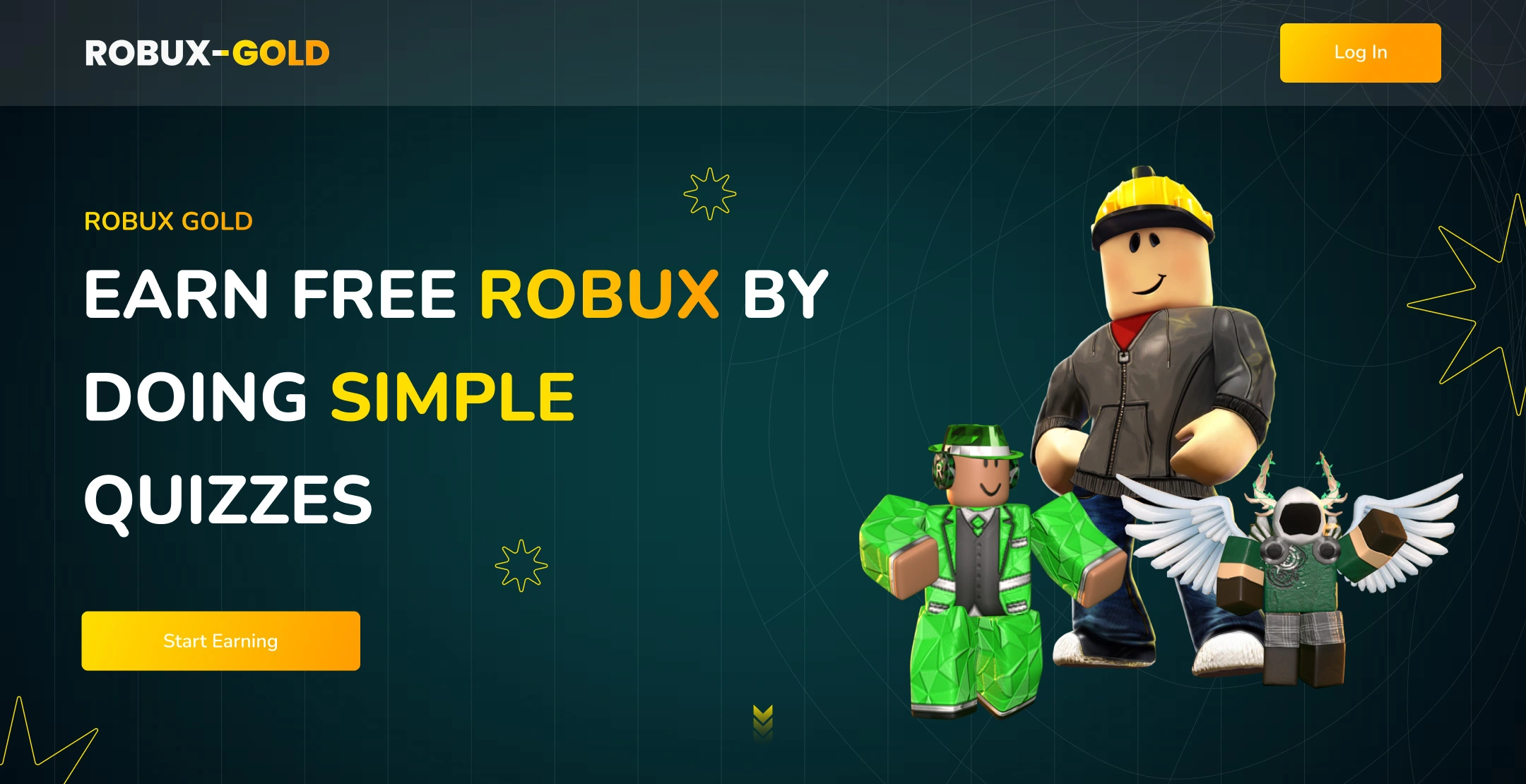Robux Gold website hero thumbnail