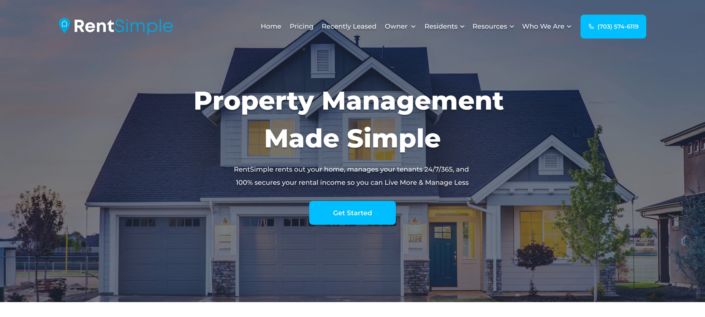 RentSimple website hero thumbnail
