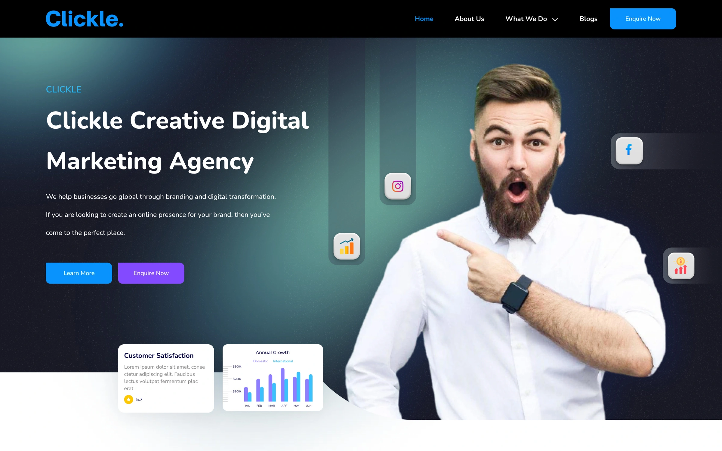 Clickle website hero thumbnail