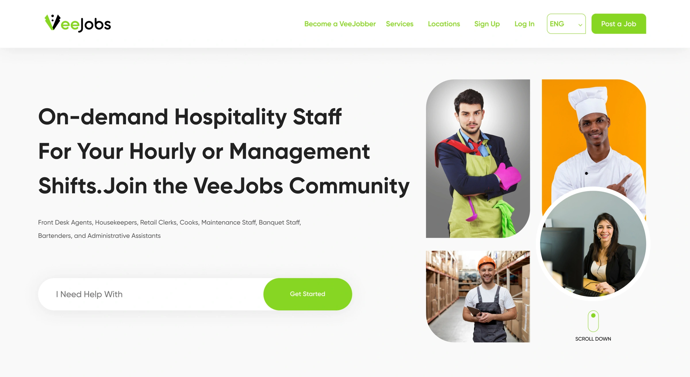 VeeJobs website hero thumbnail