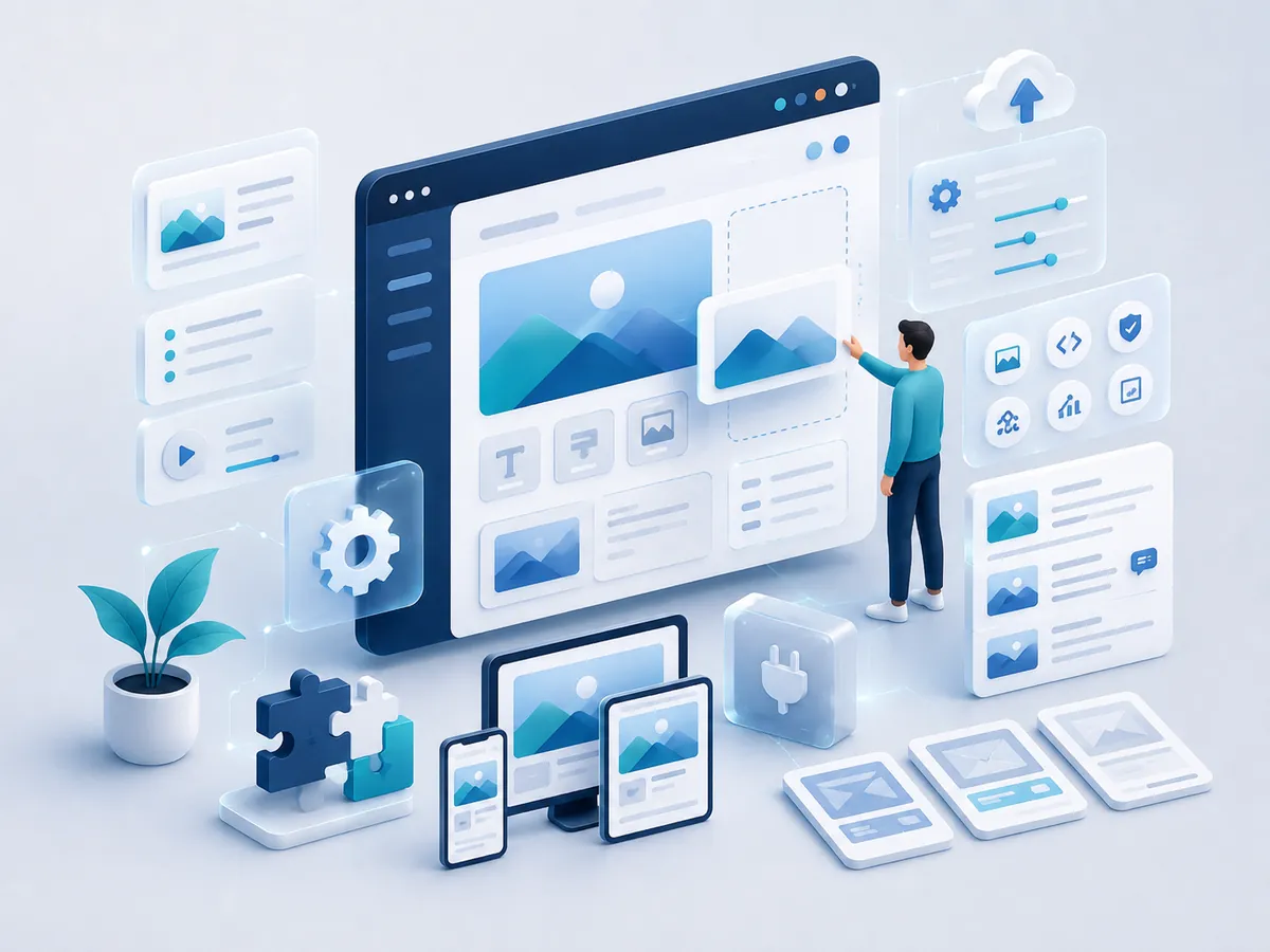 WordPress website builder illustration
